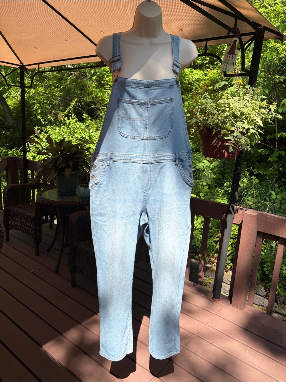 Overalls, Light Blue XL Women's Denim Overalls Jeans, Sonoma EXELLENT